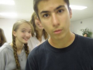 Victoria, Danny, and Me WE TRIED TO GET A PICTURE... BUT THIS CREEP WOULDN'T LEAVE US ALONE. AAAAHHHHHH!