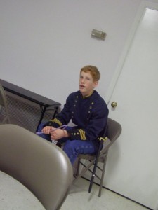 Spencer Spencer Desperatly Struggles to Remain Calm Before Doing A Stonewall Jackson Speech. Ok, Not Really.