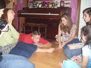 Games Then, last but not least, we played Password, while the rest of the people played Cranium. Becky, John, Lizzy, Katie, Jessica and I played Password.