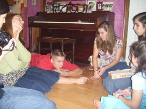 Then, last but not least, we played Password, while the rest of the people played Cranium. Becky, John, Lizzy, Katie, Jessica and I played Password.